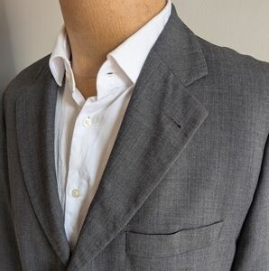 Hugo Boss Gray Sport Coat with Notched Lapels
